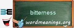 WordMeaning blackboard for bitterness